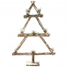 Χριστουγεννιάτικο Διακοσμητικό Χιονισμένο Δεντράκι, με 30 LED (72cm)